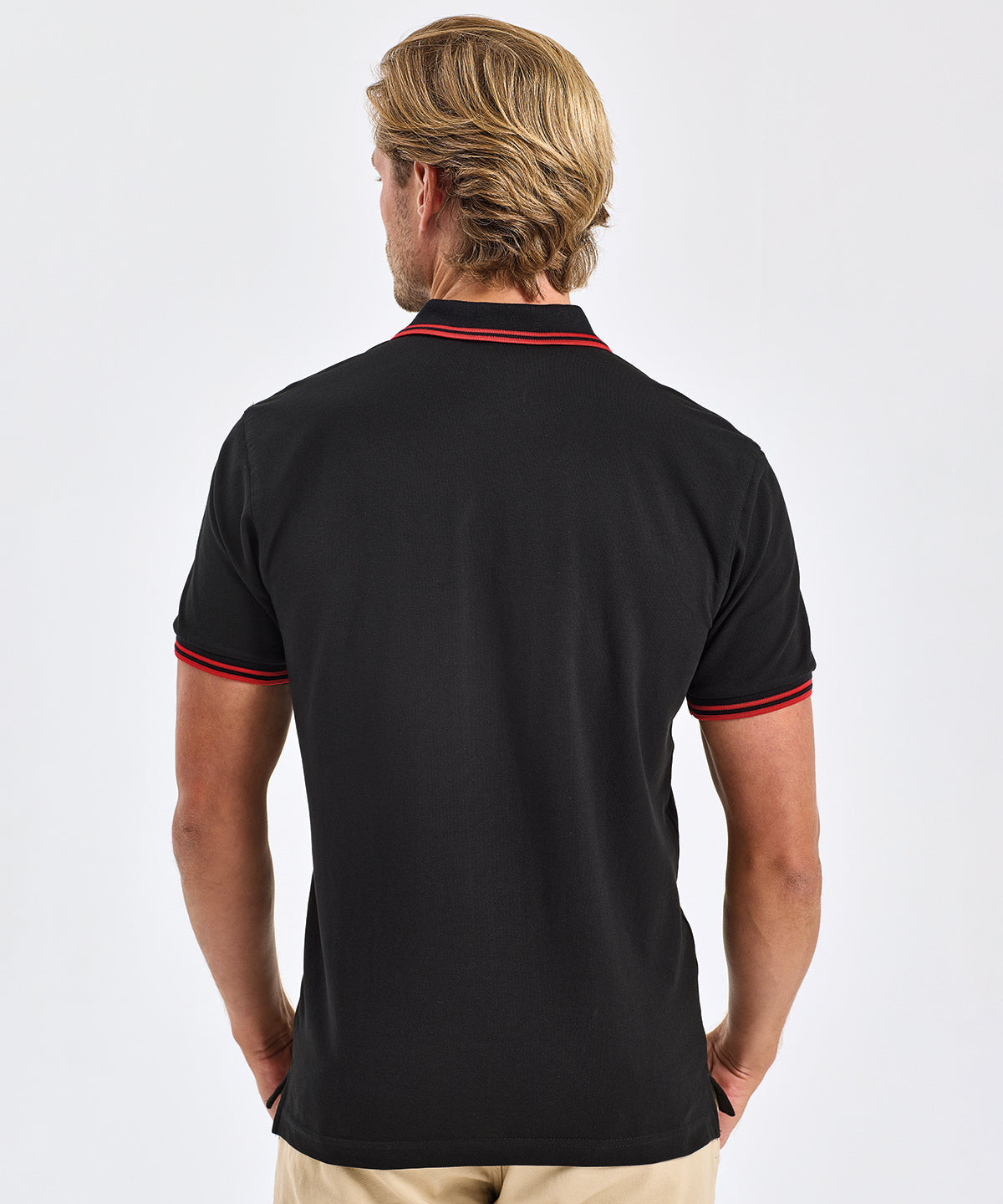 Men's classic fit tipped polo