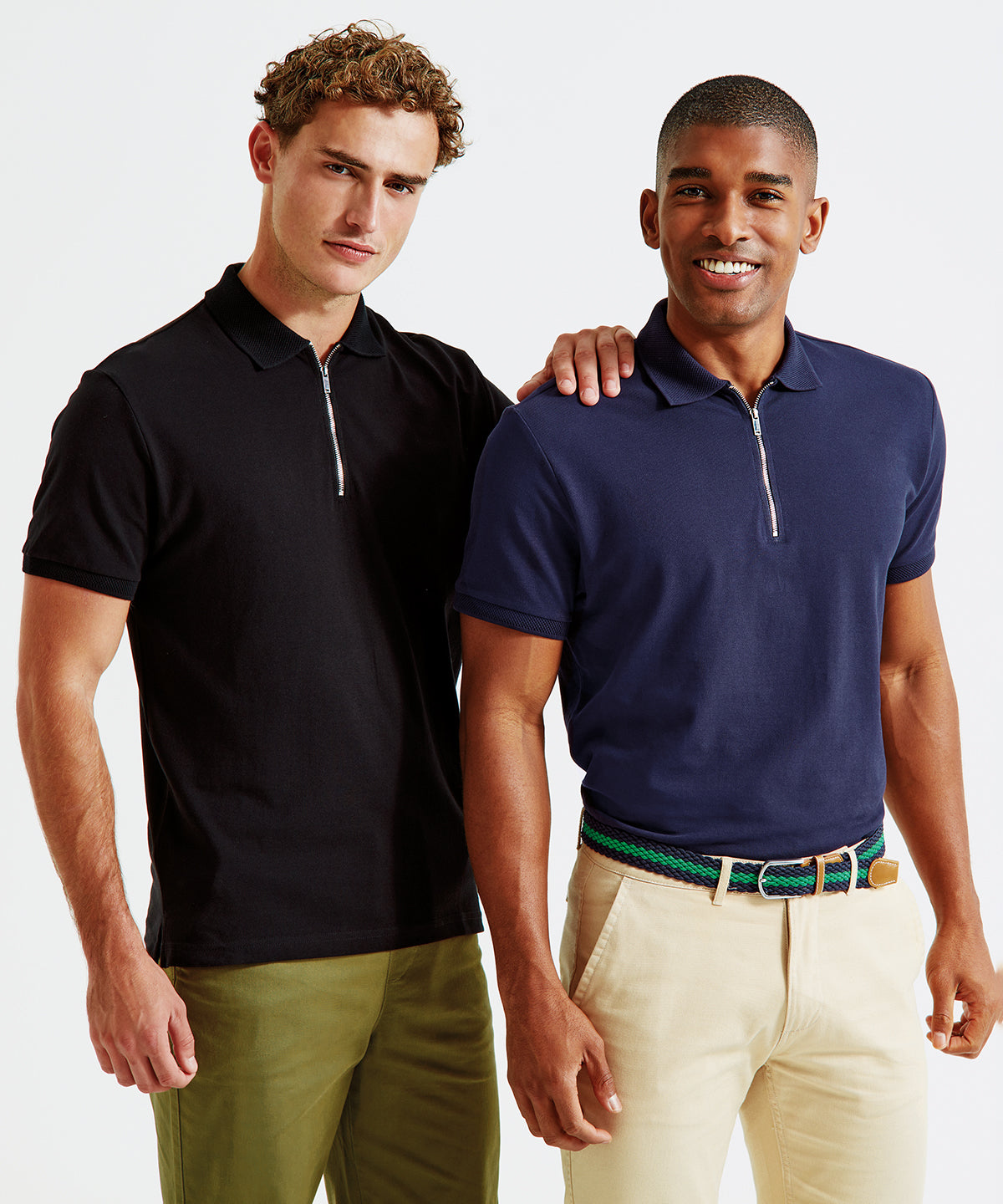 Men's zip polo