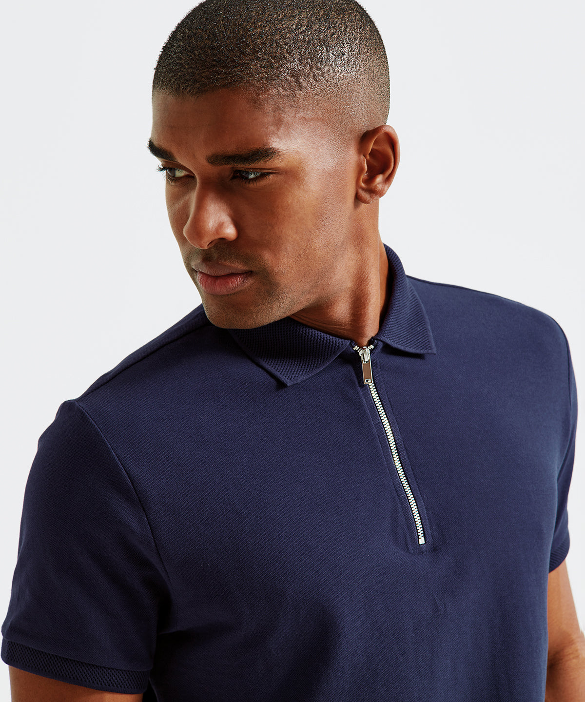 Men's zip polo
