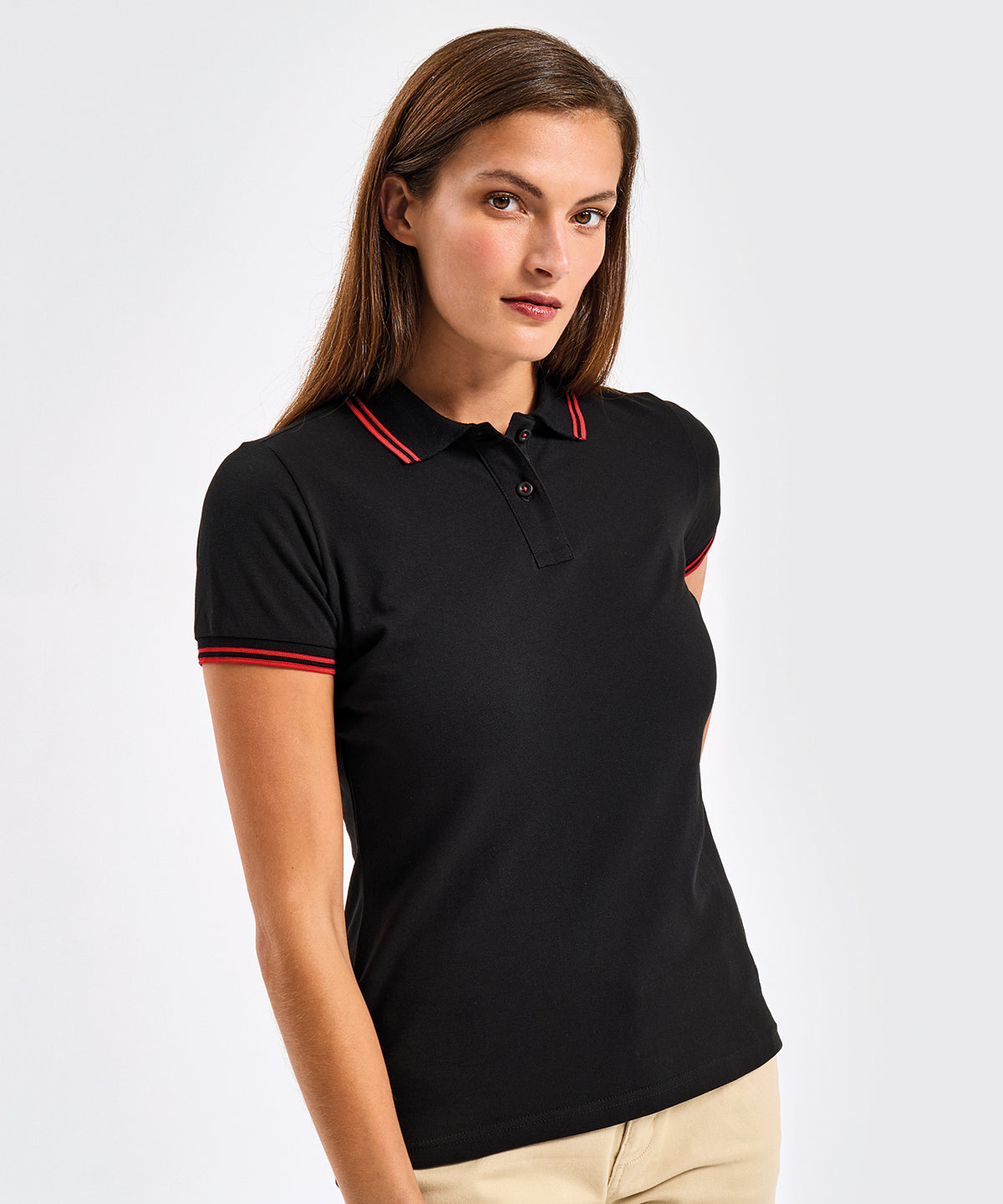 Women's classic fit tipped polo