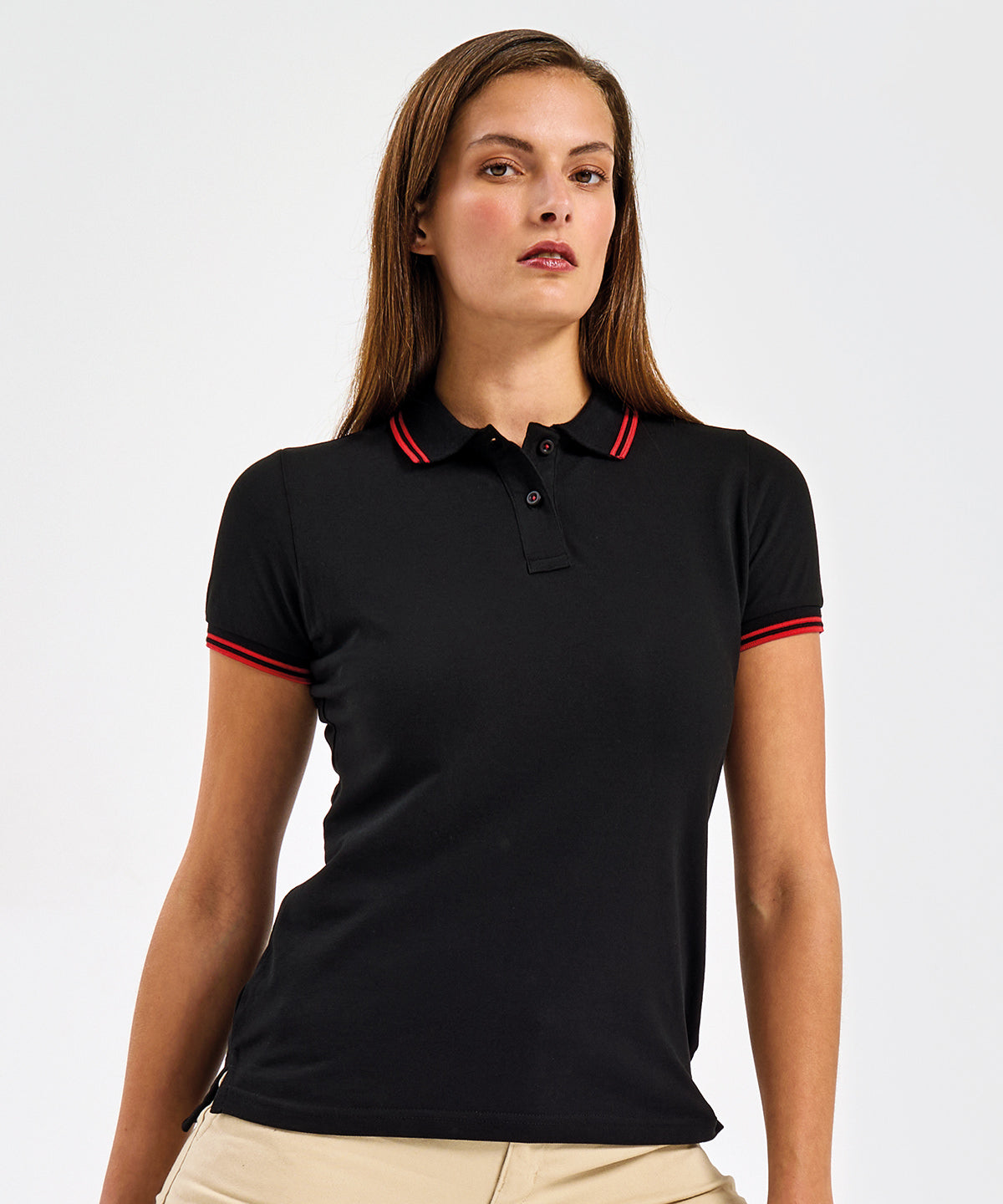 Women's classic fit tipped polo