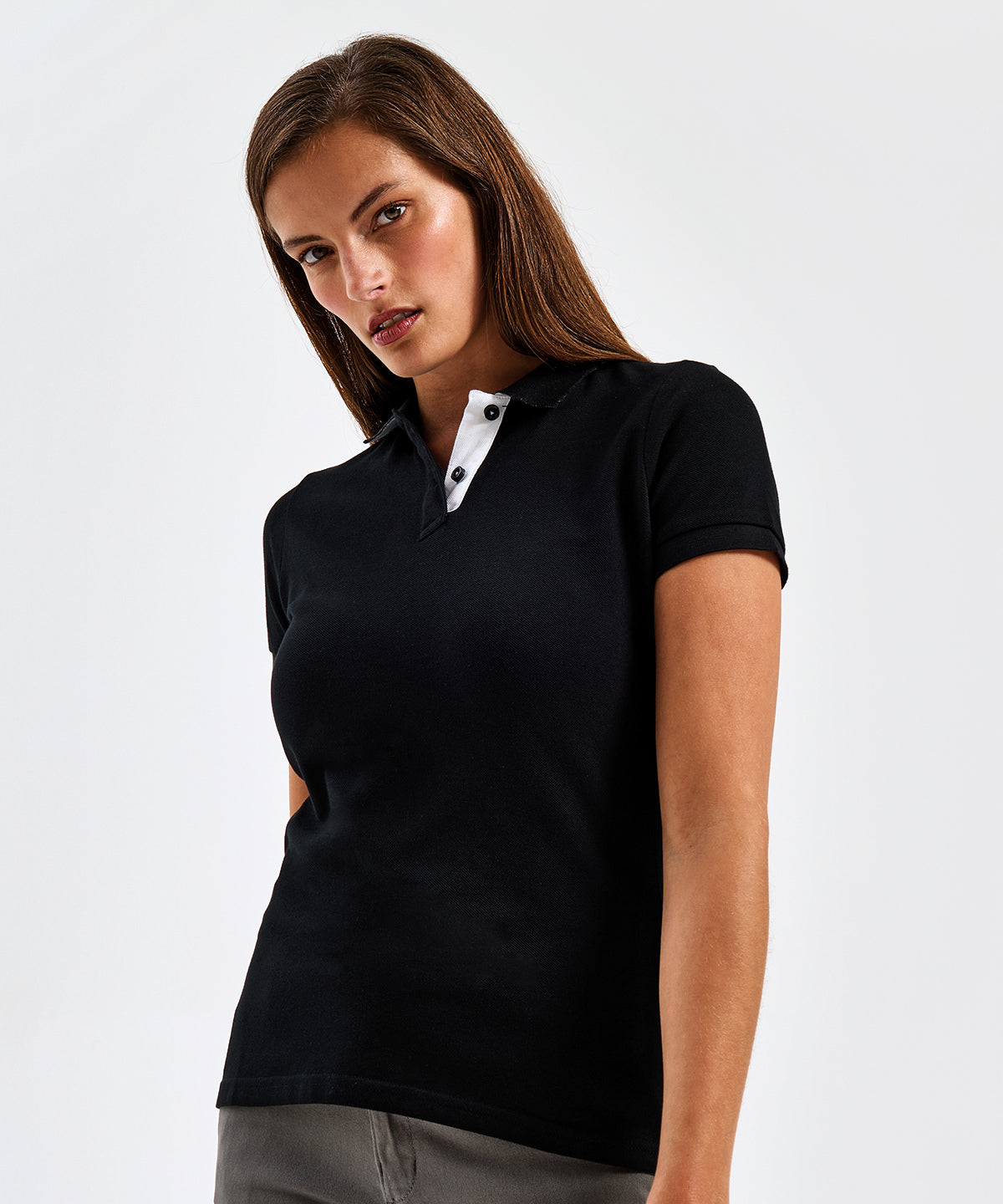 Women's contrast polo
