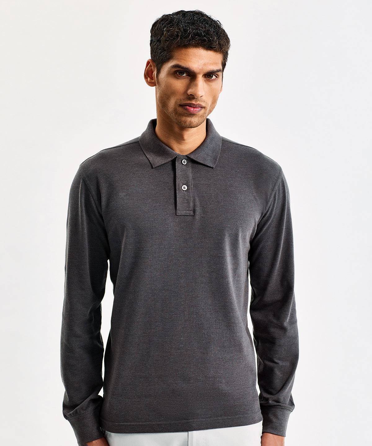 Men's classic fit long sleeved polo