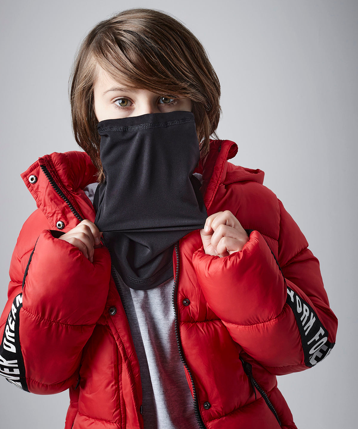 Junior softshell sports tech neck warmer