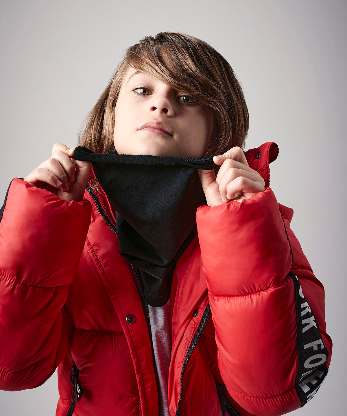 Junior softshell sports tech neck warmer