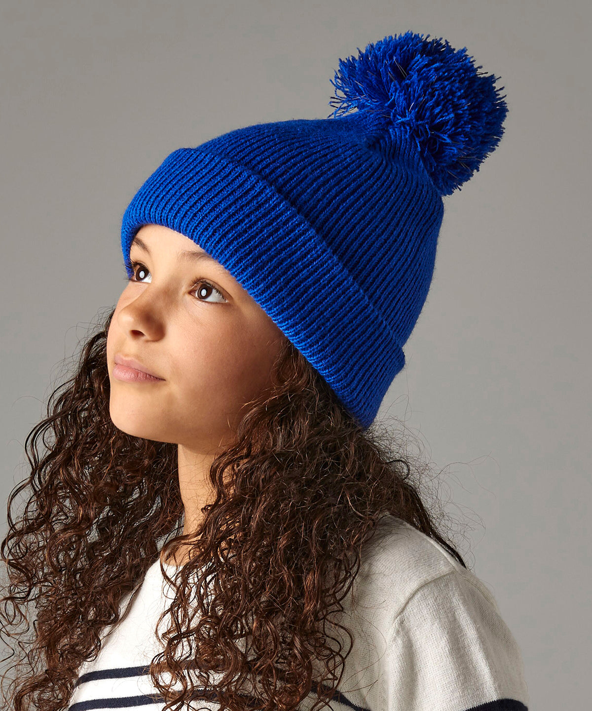 Junior reflective bobble beanie