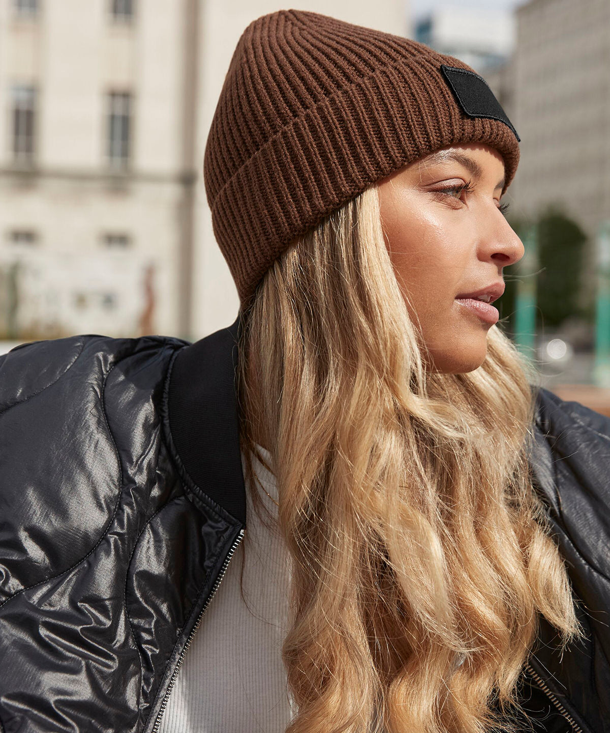 Fashion patch beanie
