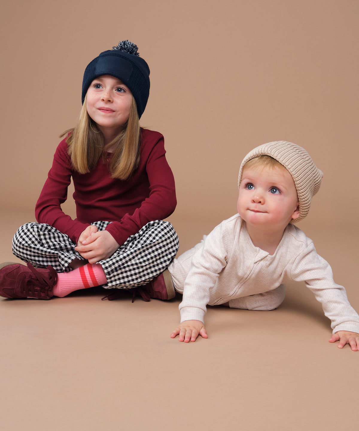 Kids snowstar patch beanie