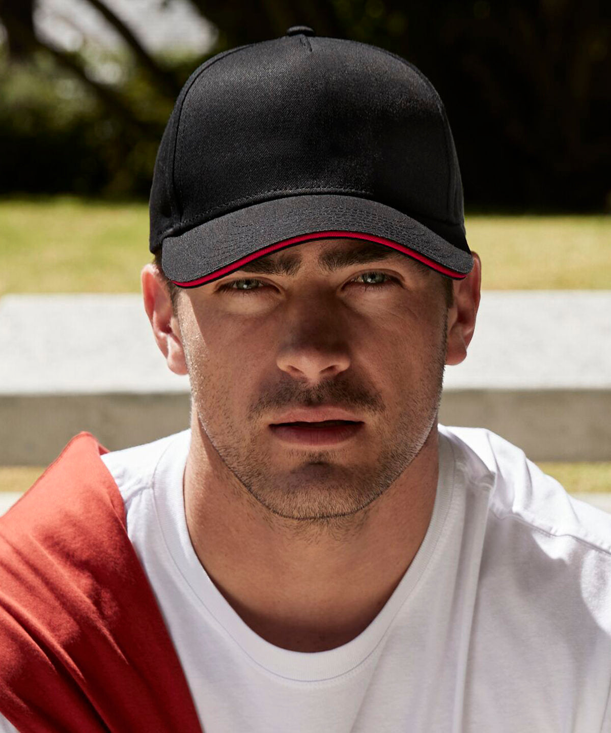 EarthAware® classic organic cotton 5-panel cap – sandwich peak