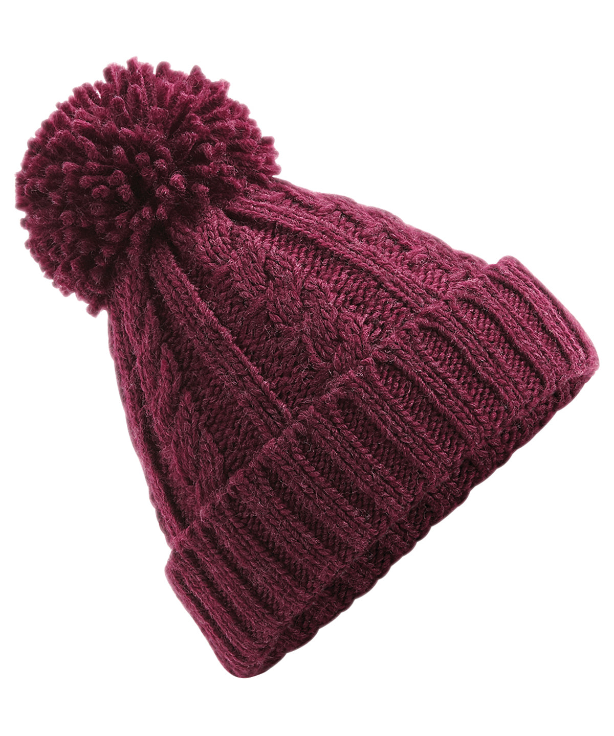 Cable knit melange beanie