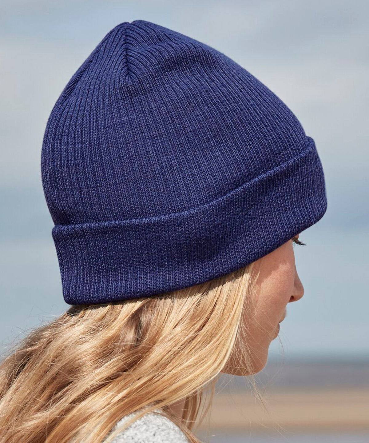 Organic cotton fine knit beanie