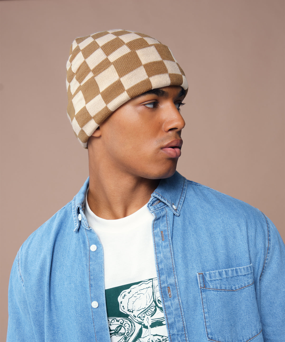 Checkerboard beanie