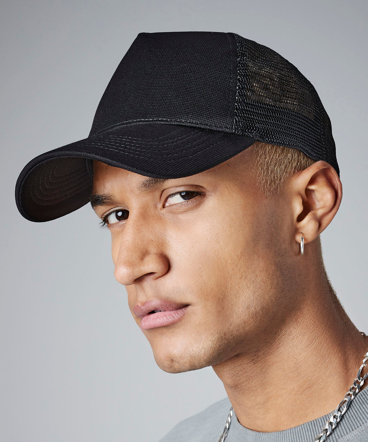 Microknit snapback trucker