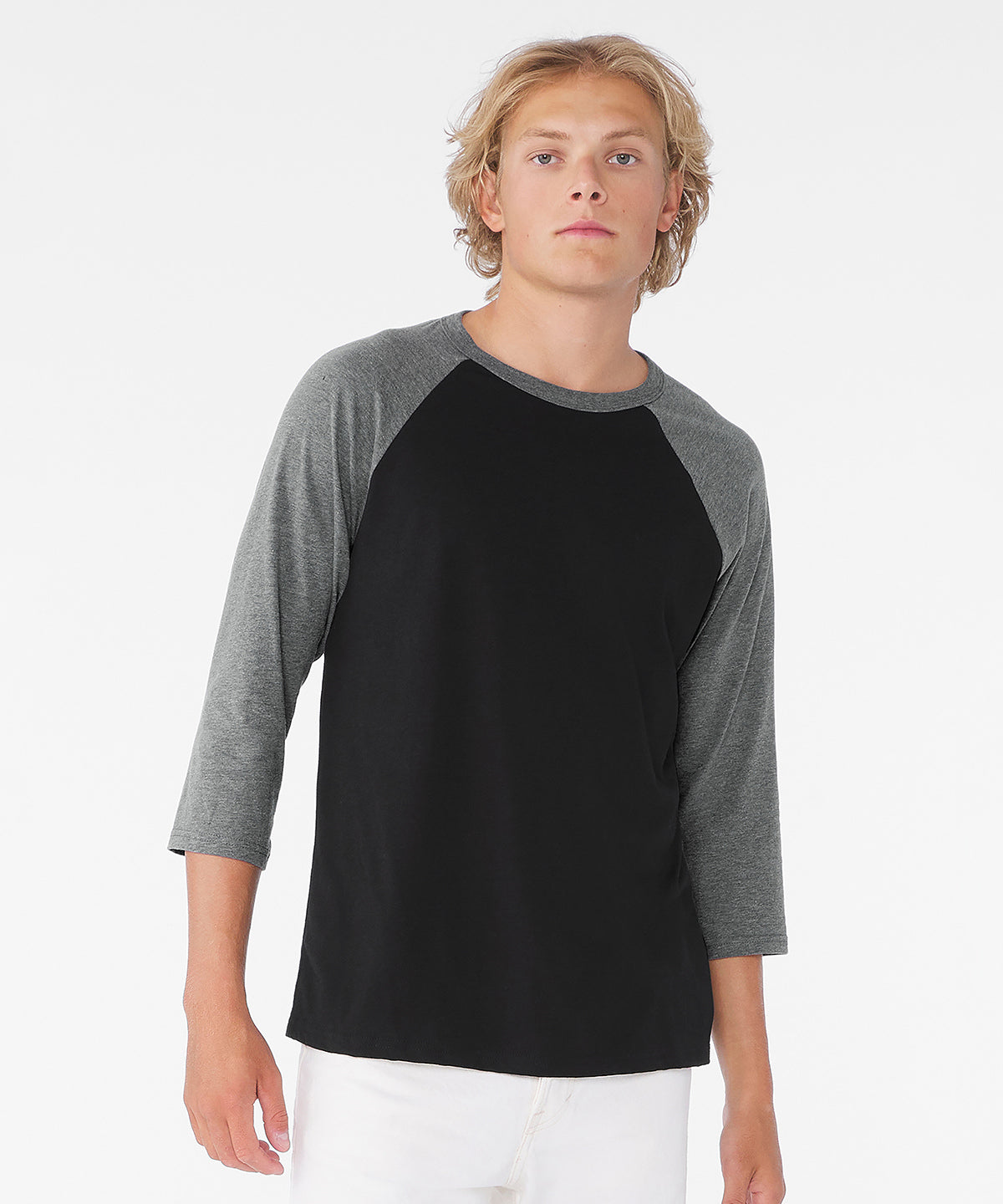 Unisex triblend ¾ sleeve baseball t-shirt