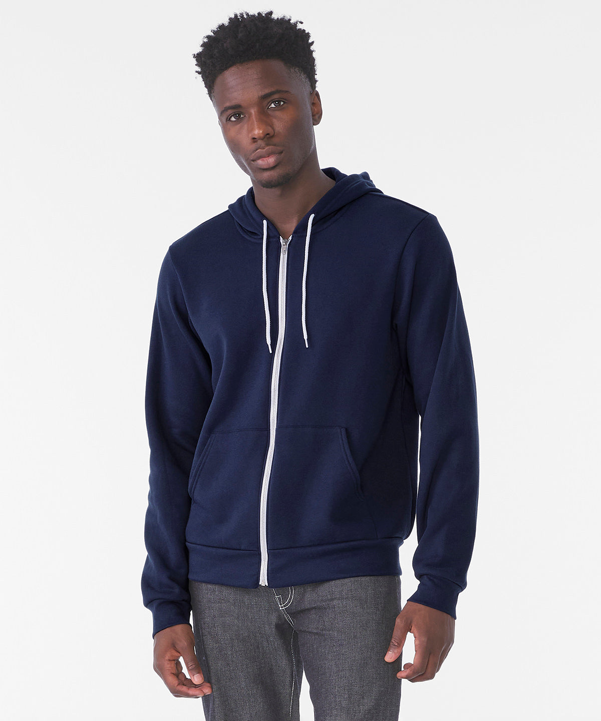 Unisex polycotton fleece full-zip hoodie