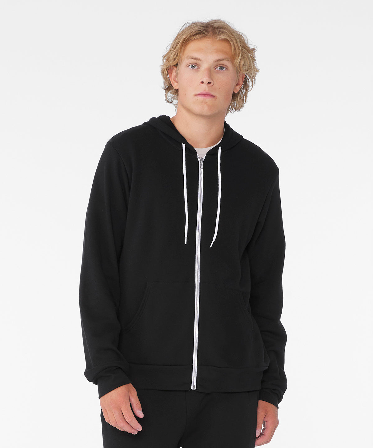 Unisex polycotton fleece full-zip hoodie