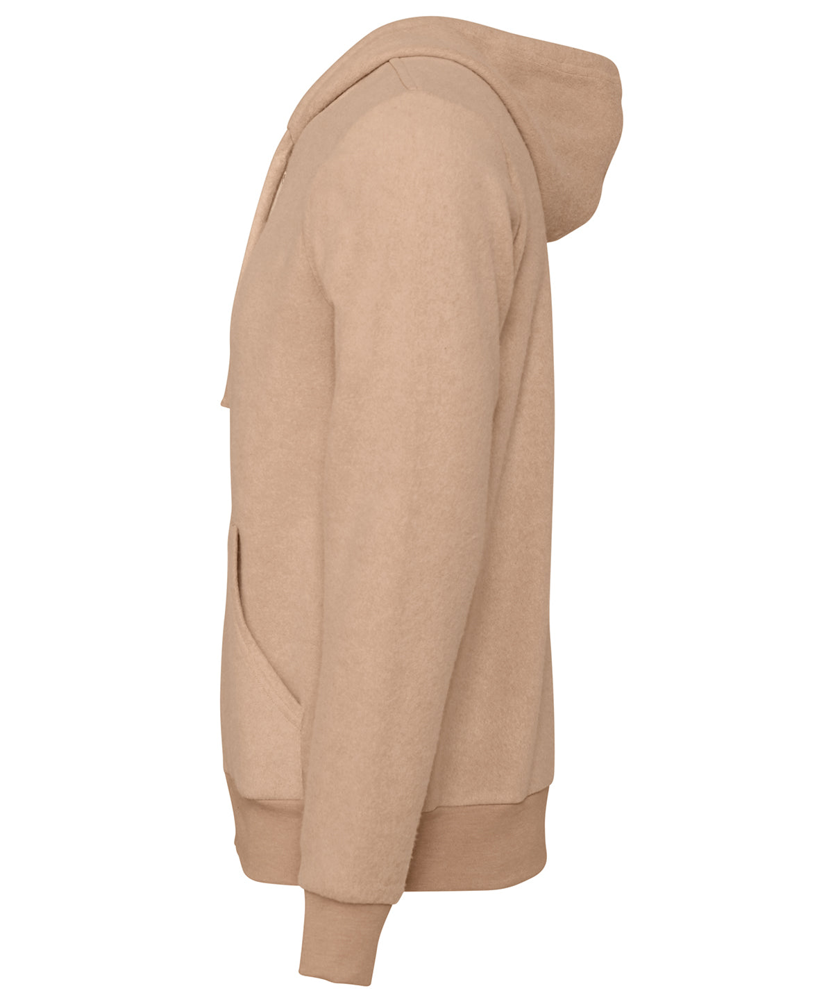 Unisex sueded fleece full-zip hoodie