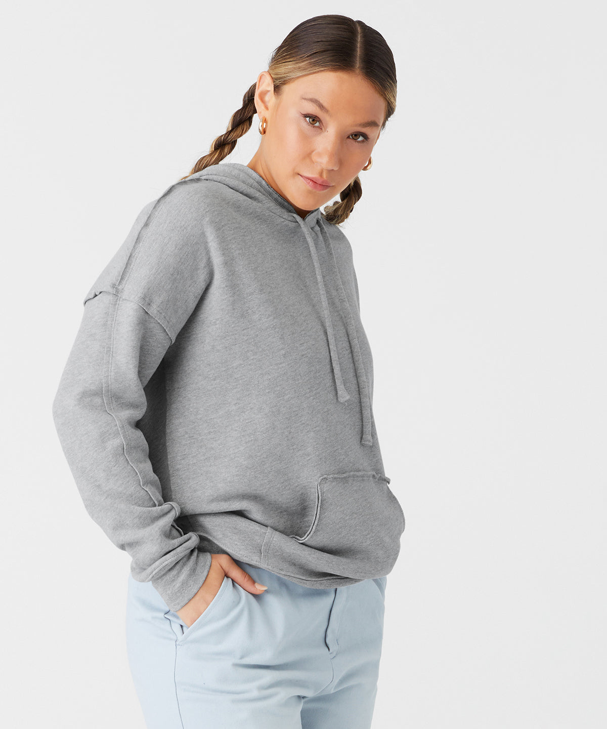 Unisex raw-seam hoodie