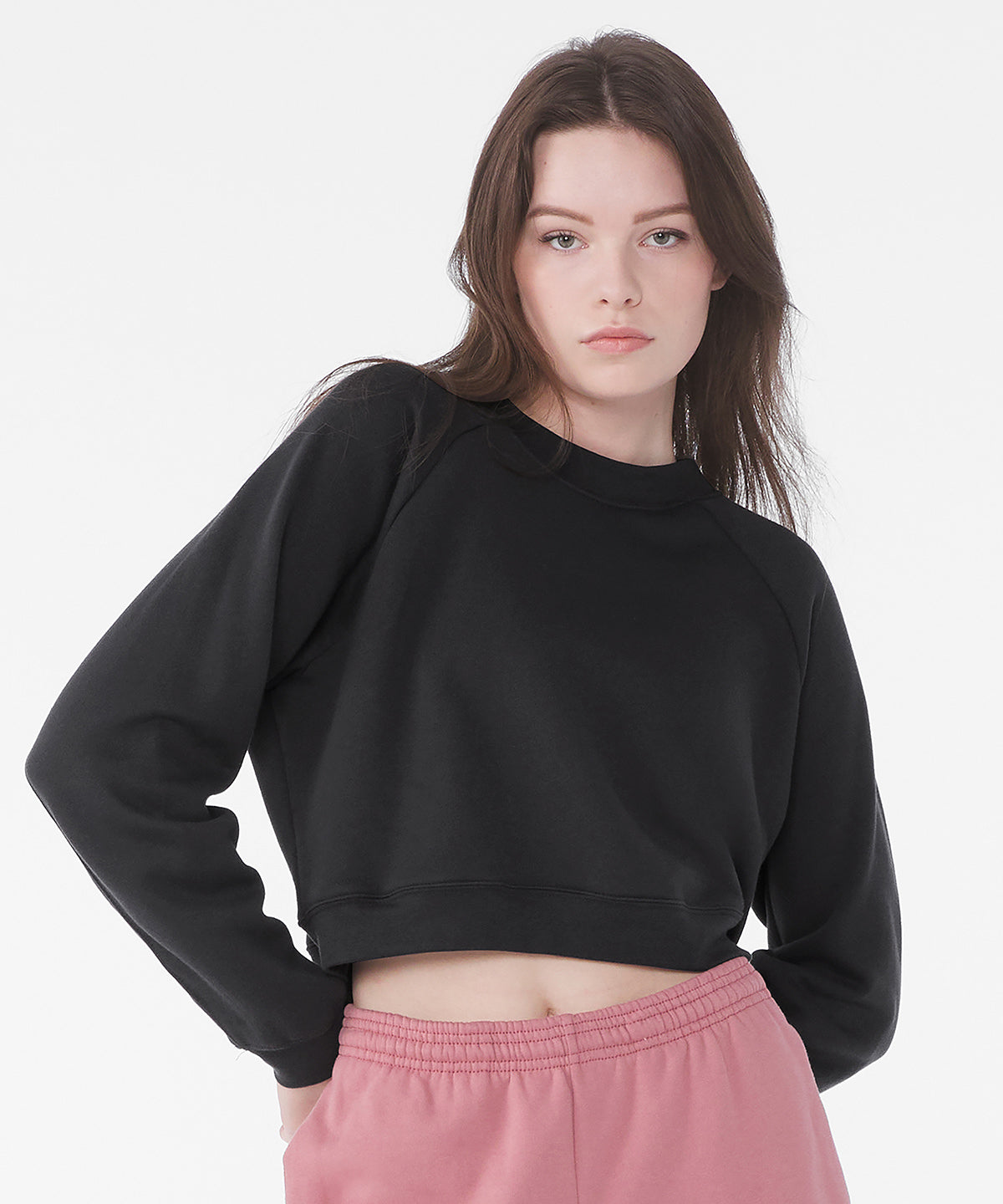 Women's raglan pullover fleece