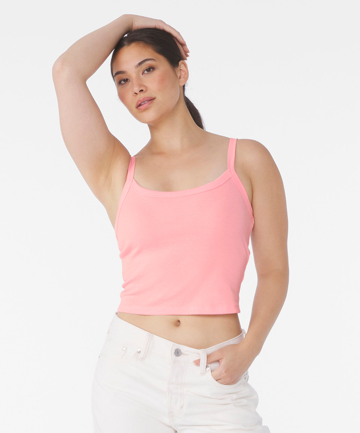 Women’s micro rib spaghetti strap tank