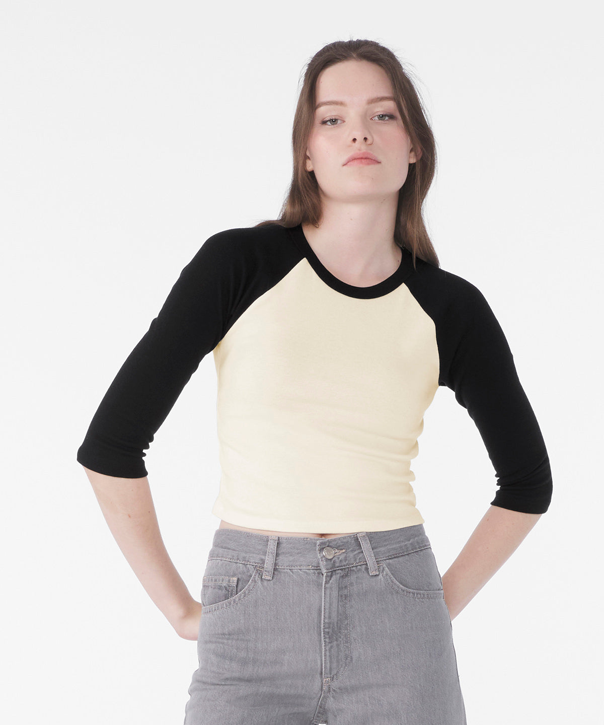 Women’s micro rib 3/4 raglan baby t-shirt