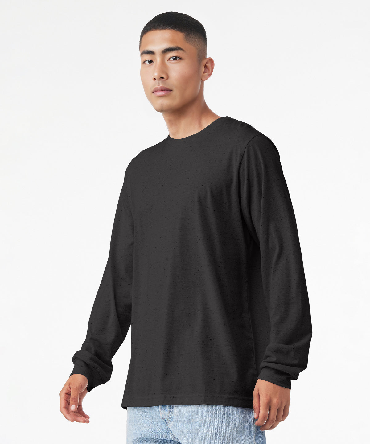 Unisex heather CVC long sleeve t-shirt