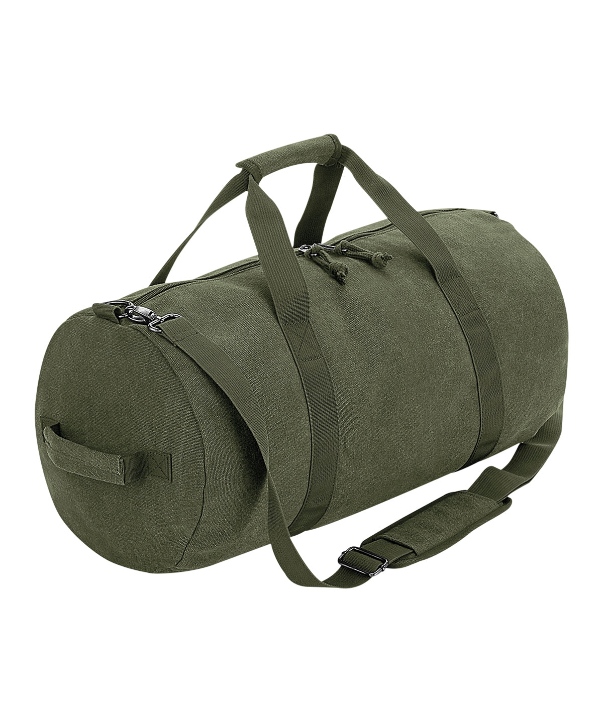 Vintage canvas barrel bag