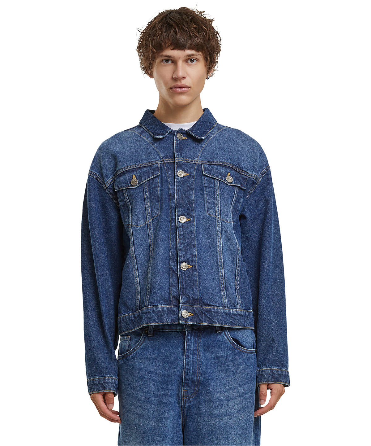 Heavy ounce boxy denim jacket
