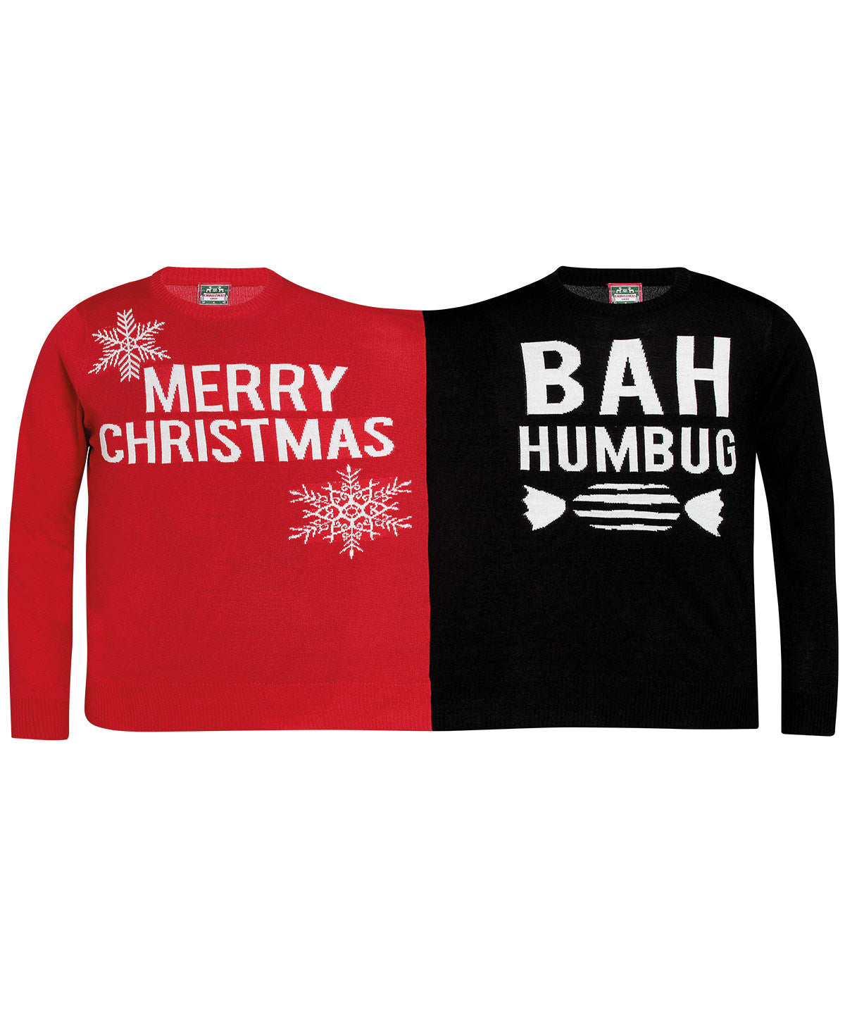Adults Double Merry Christmas/Bah Humbug Christmas Jumper
