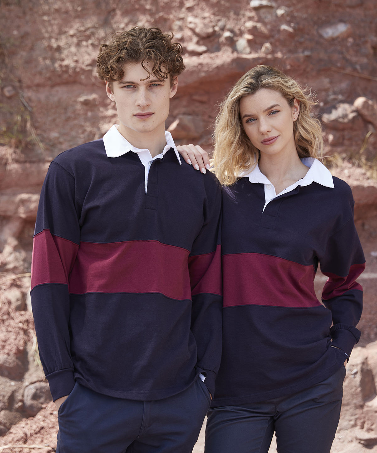 Panelled rugby shirt