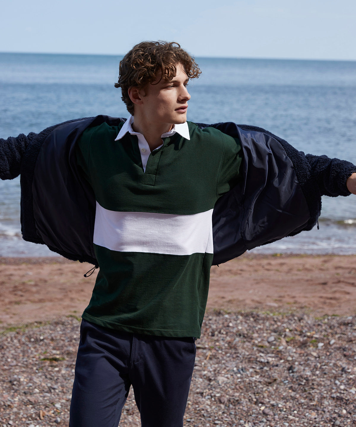 Panelled rugby shirt