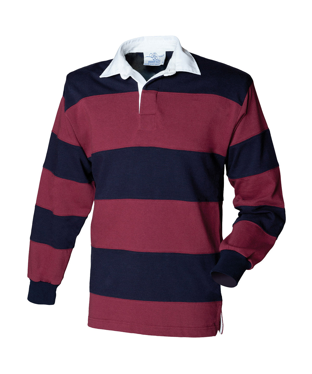 Sewn stripe long sleeve rugby shirt