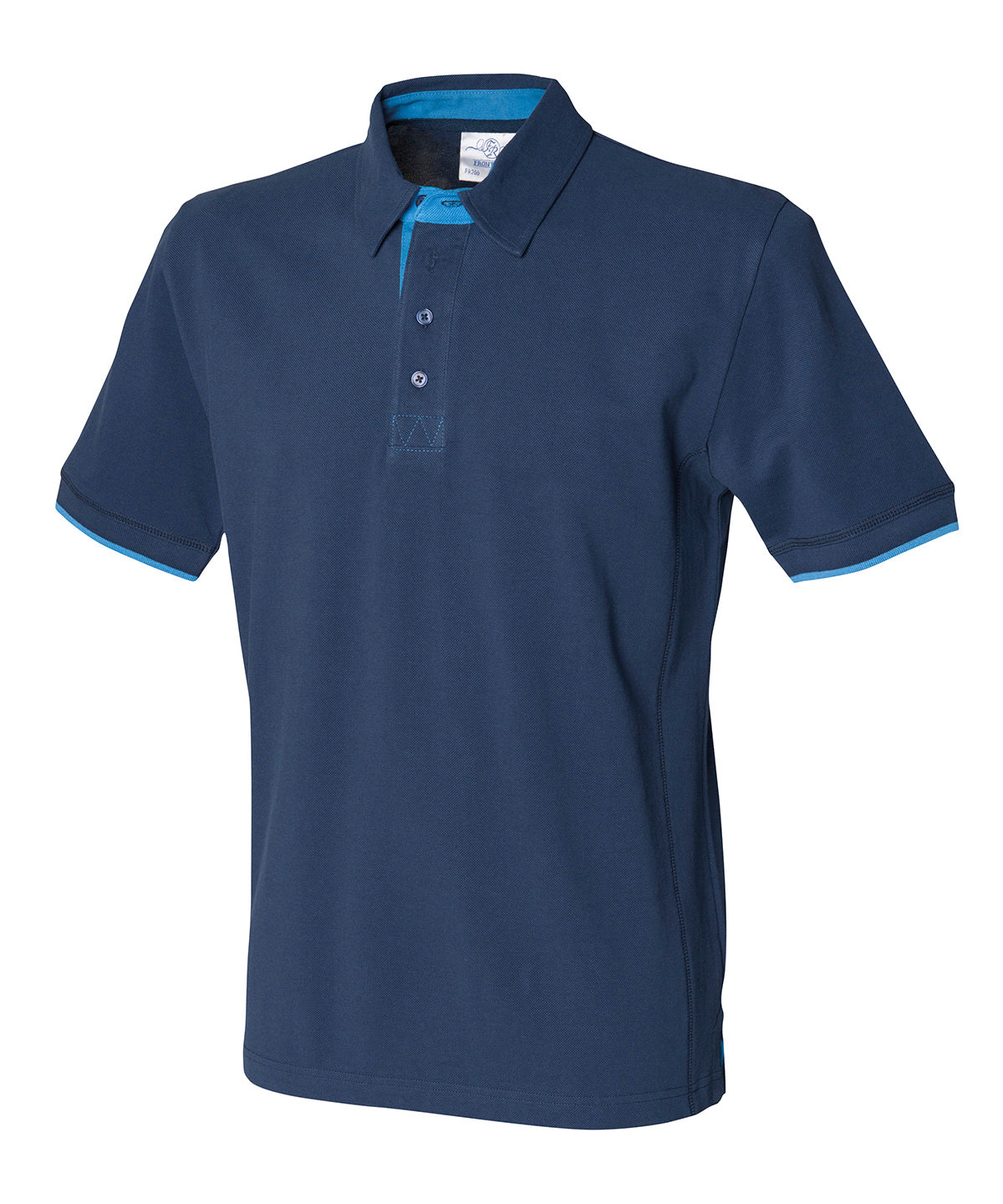 Contrast piqué polo shirt