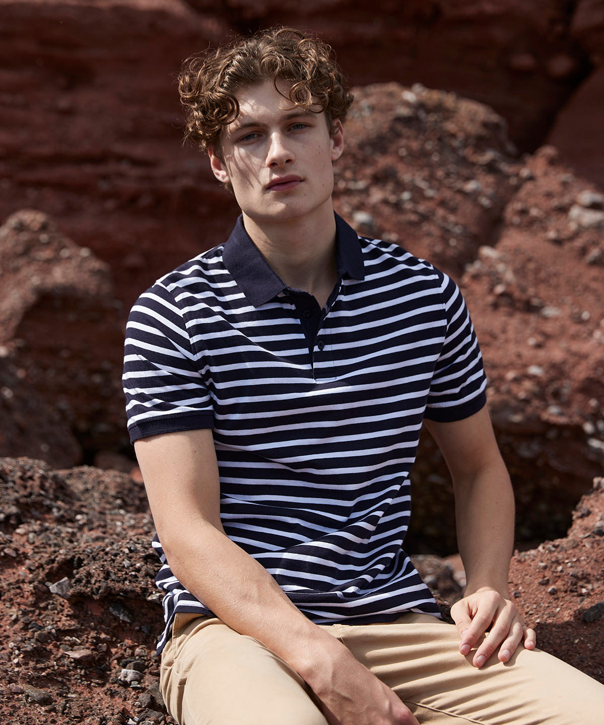 Striped Jersey polo shirt