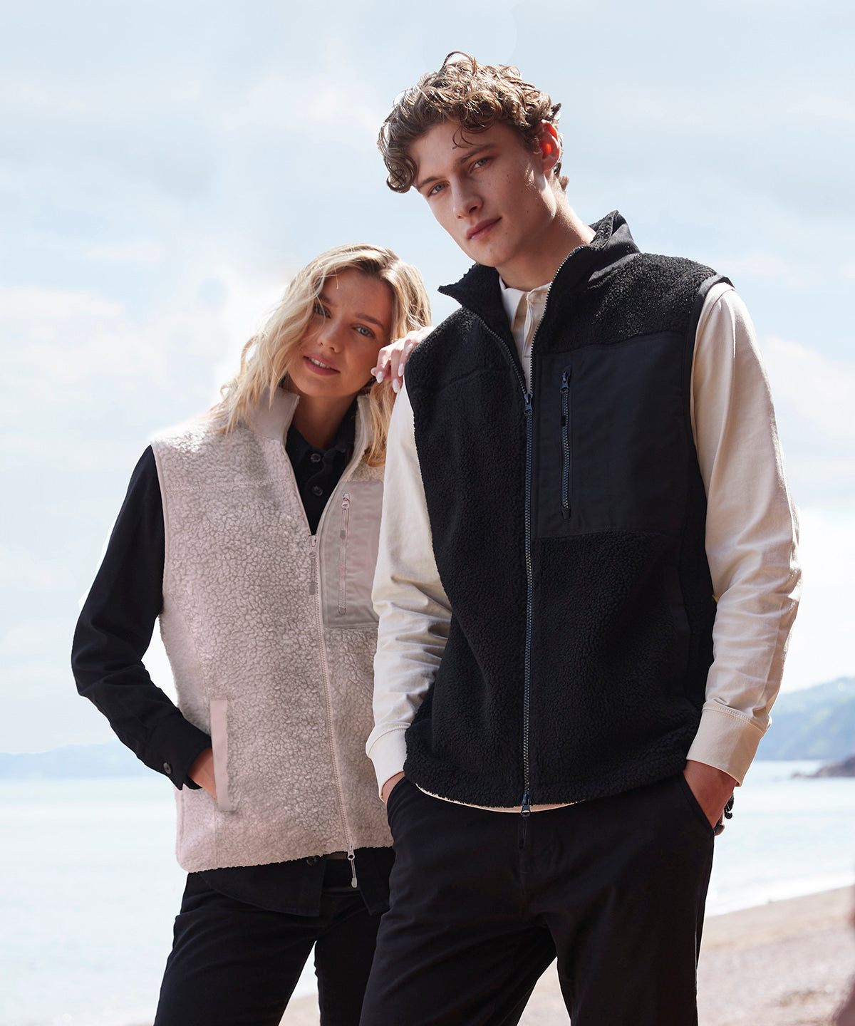 Recycled sherpa gilet