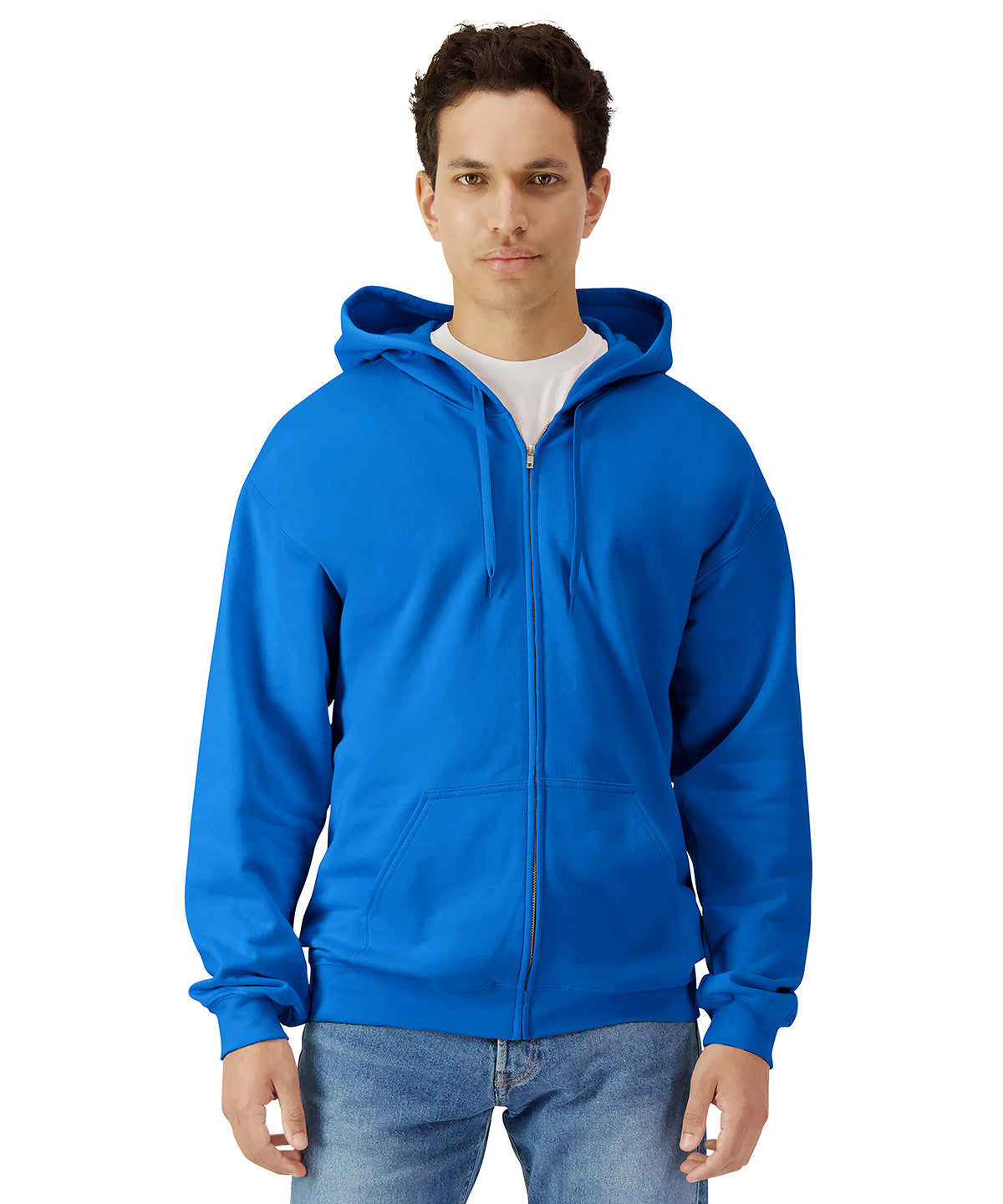 Softstyle™ midweight fleece adult full-zip hooded sweatshirt