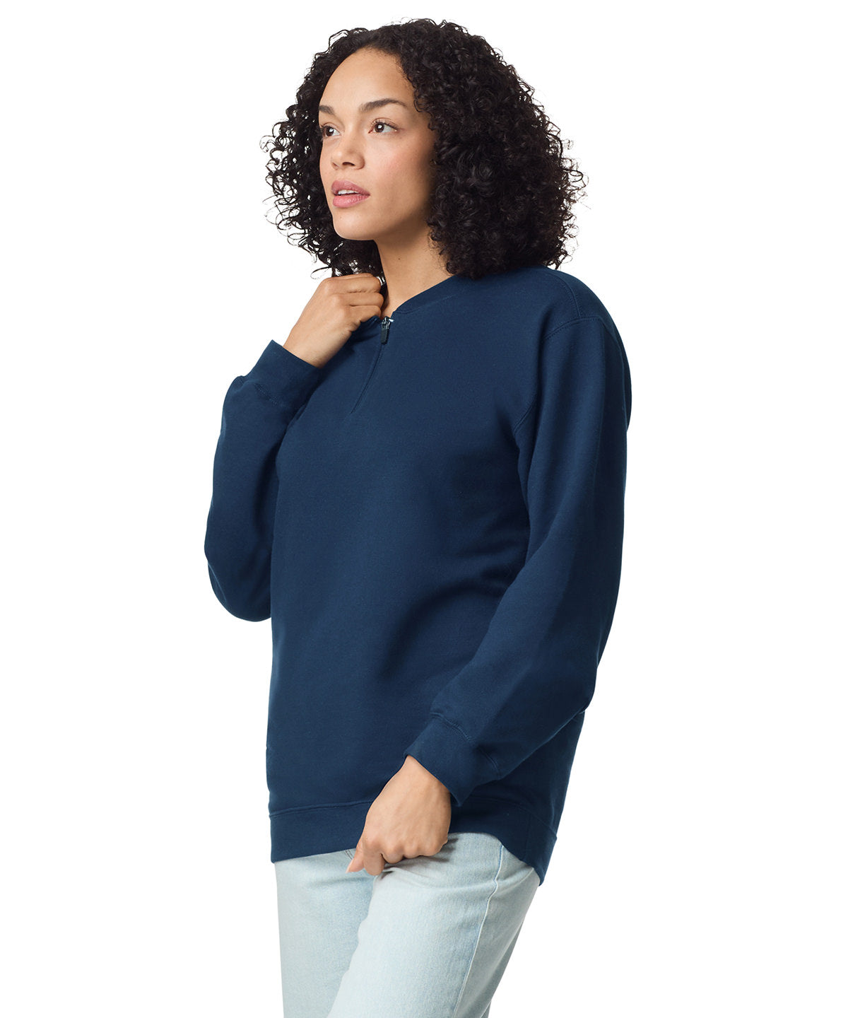 Softstyle™ midweight adult fleece 1/4-zip sweatshirt