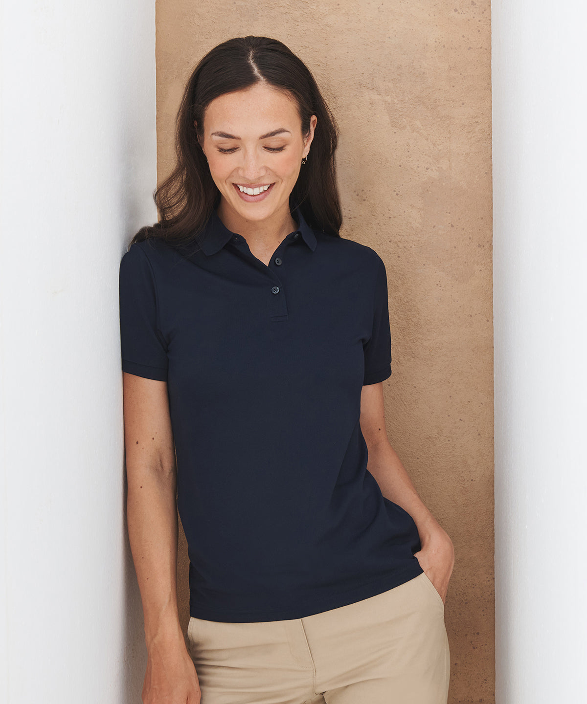 Women’s recycled polyester polo shirt