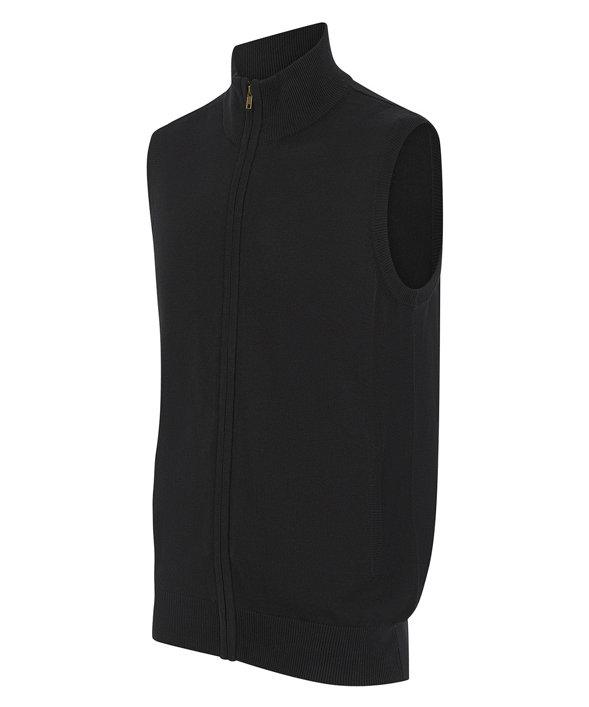 Sleeveless zip-through jumper