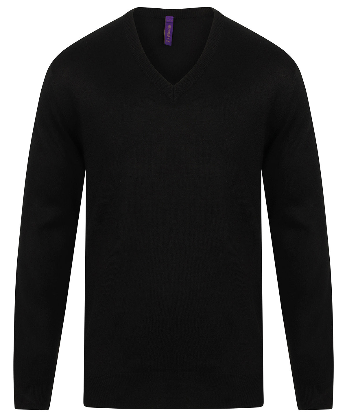 Cashmere touch acrylic v-neck jumper