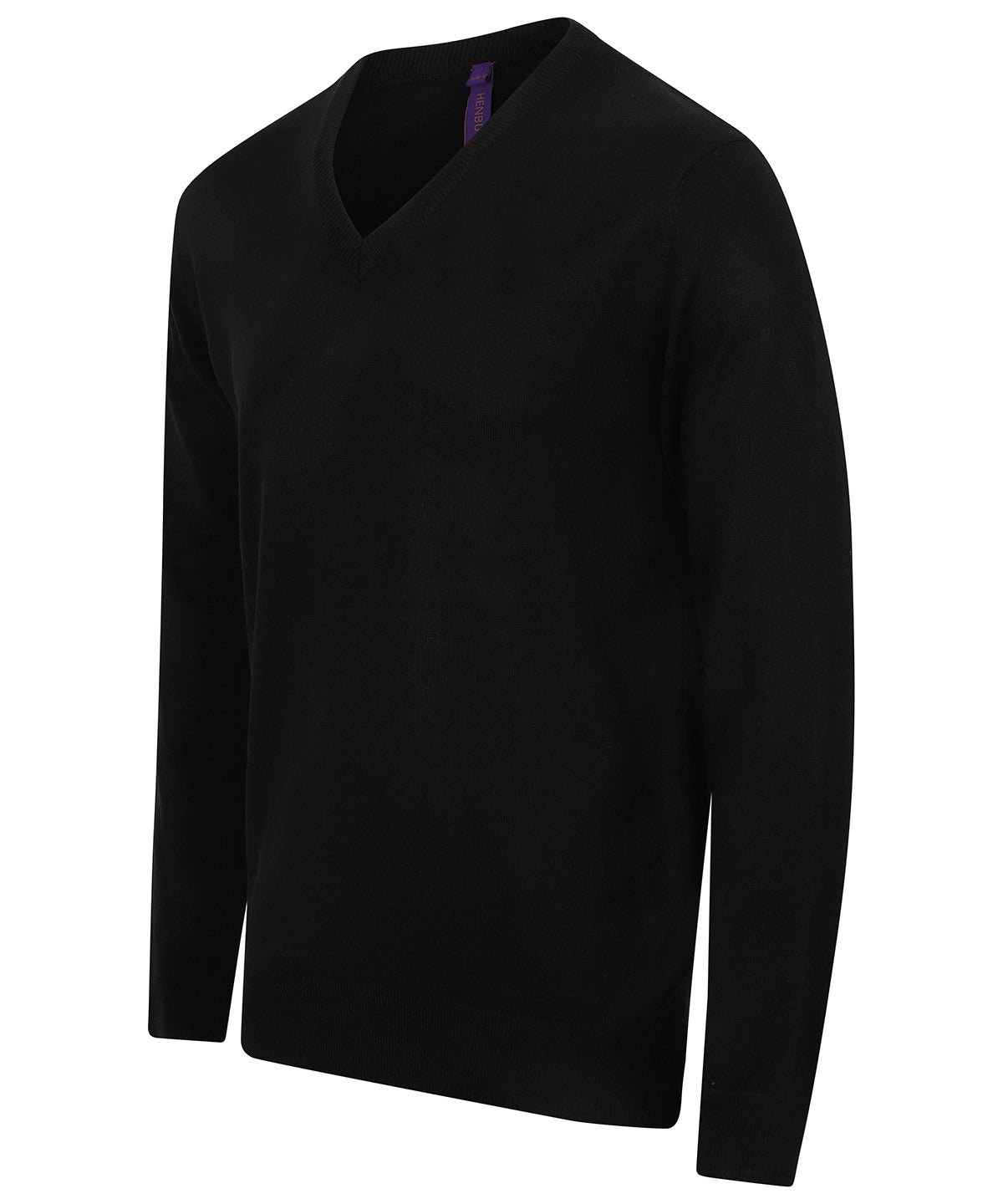 Cashmere touch acrylic v-neck jumper
