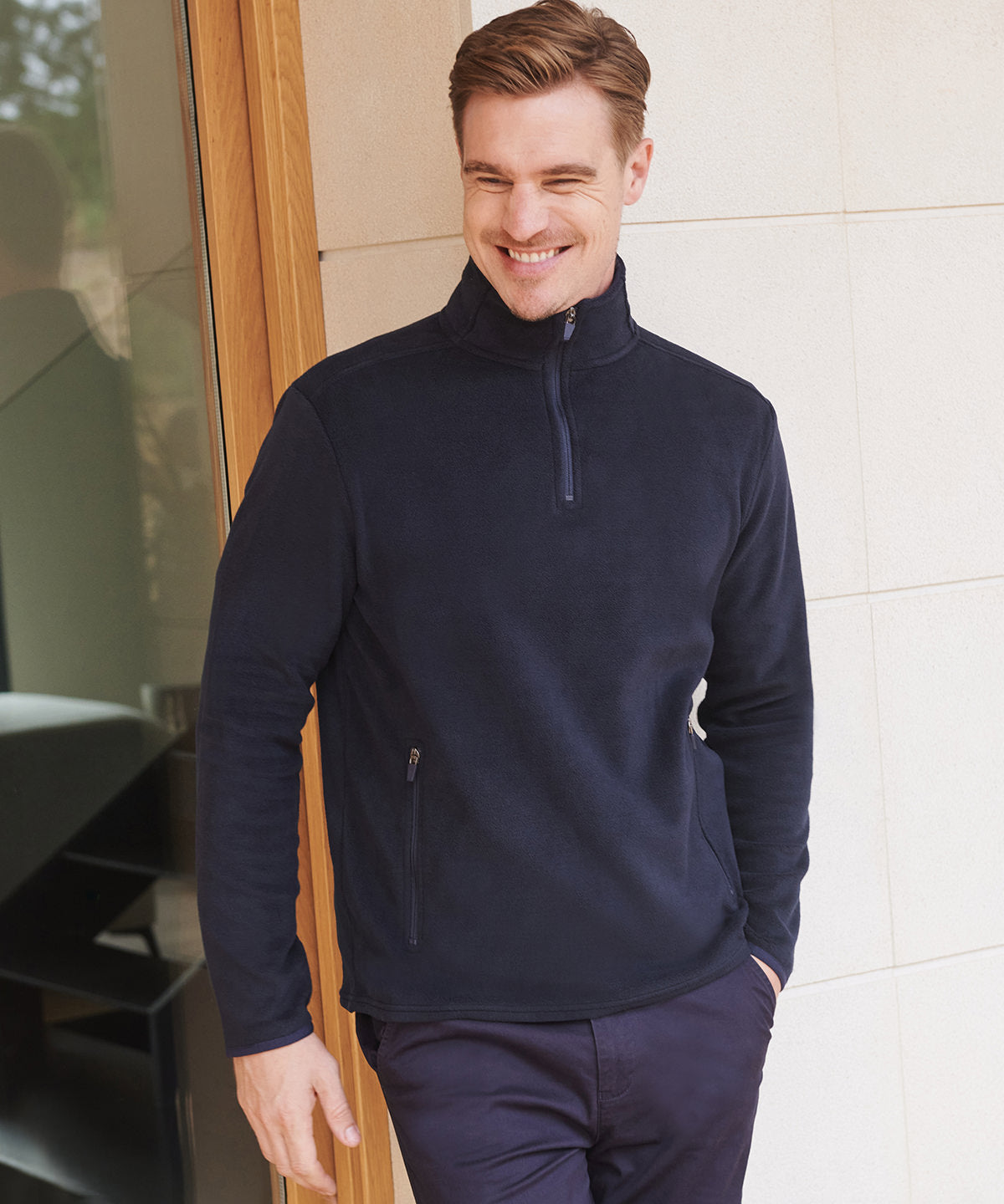 ¼ zip microfleece jacket