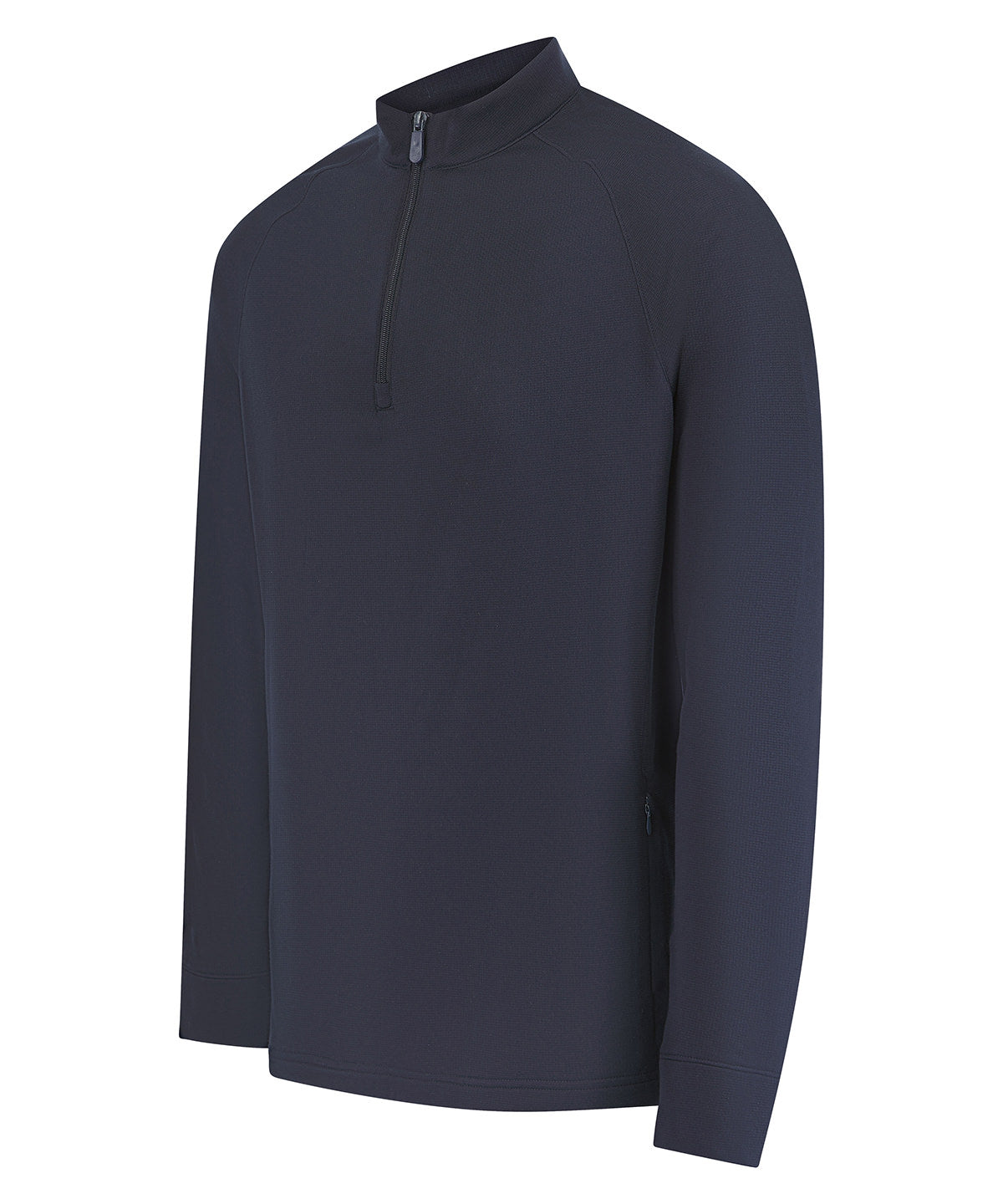 ¼ zip top with wicking finish