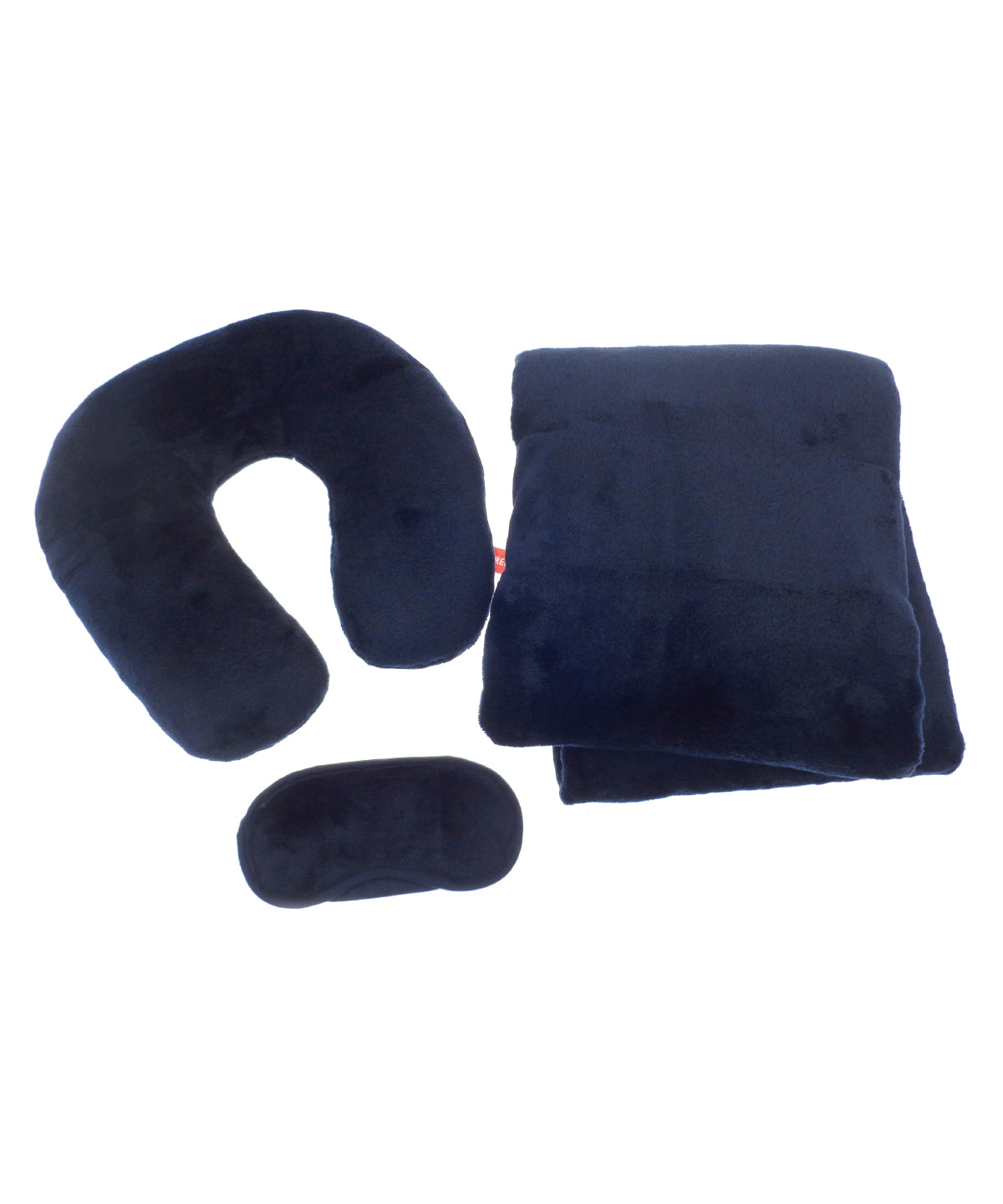 Travel set (neck pillow, eye mask and fleece blanket)