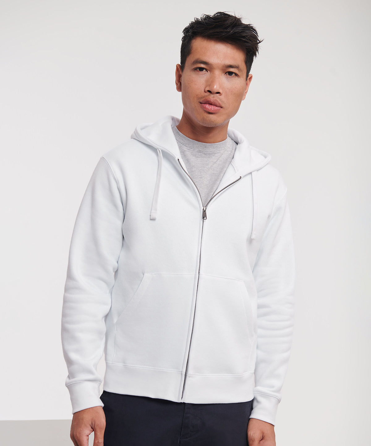 Authentic zipped hooded sweat