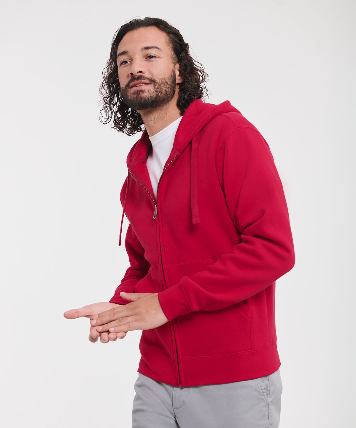 Authentic zipped hooded sweat