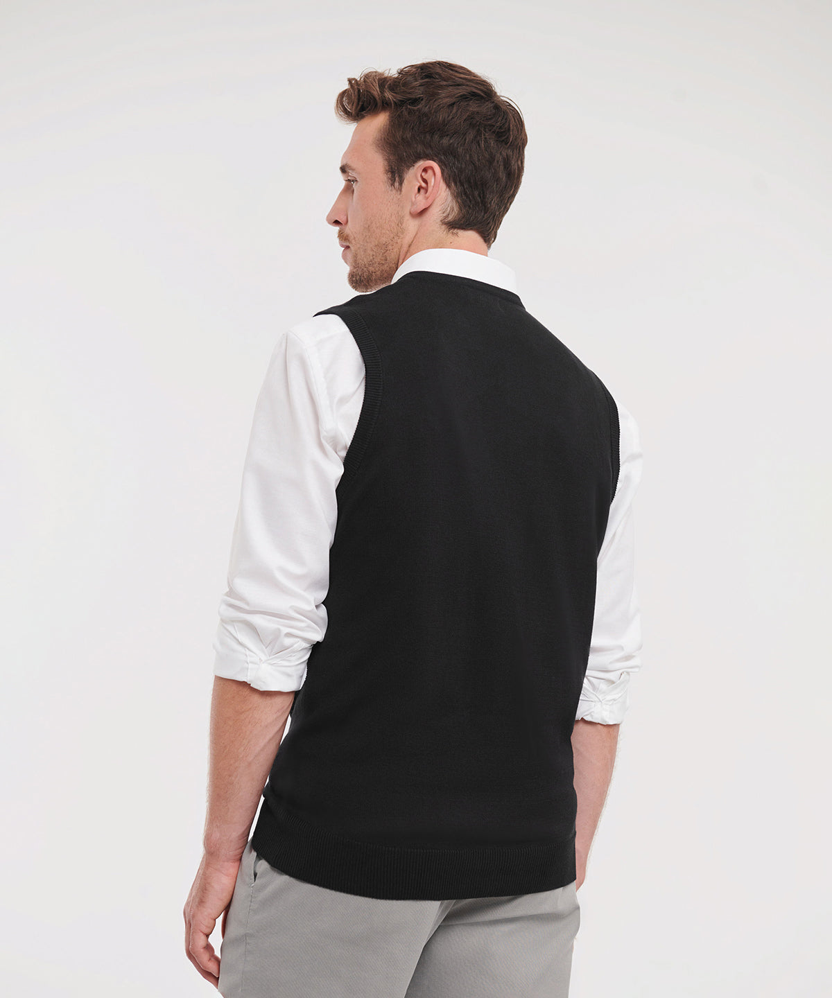 V-neck sleeveless knitted sweater