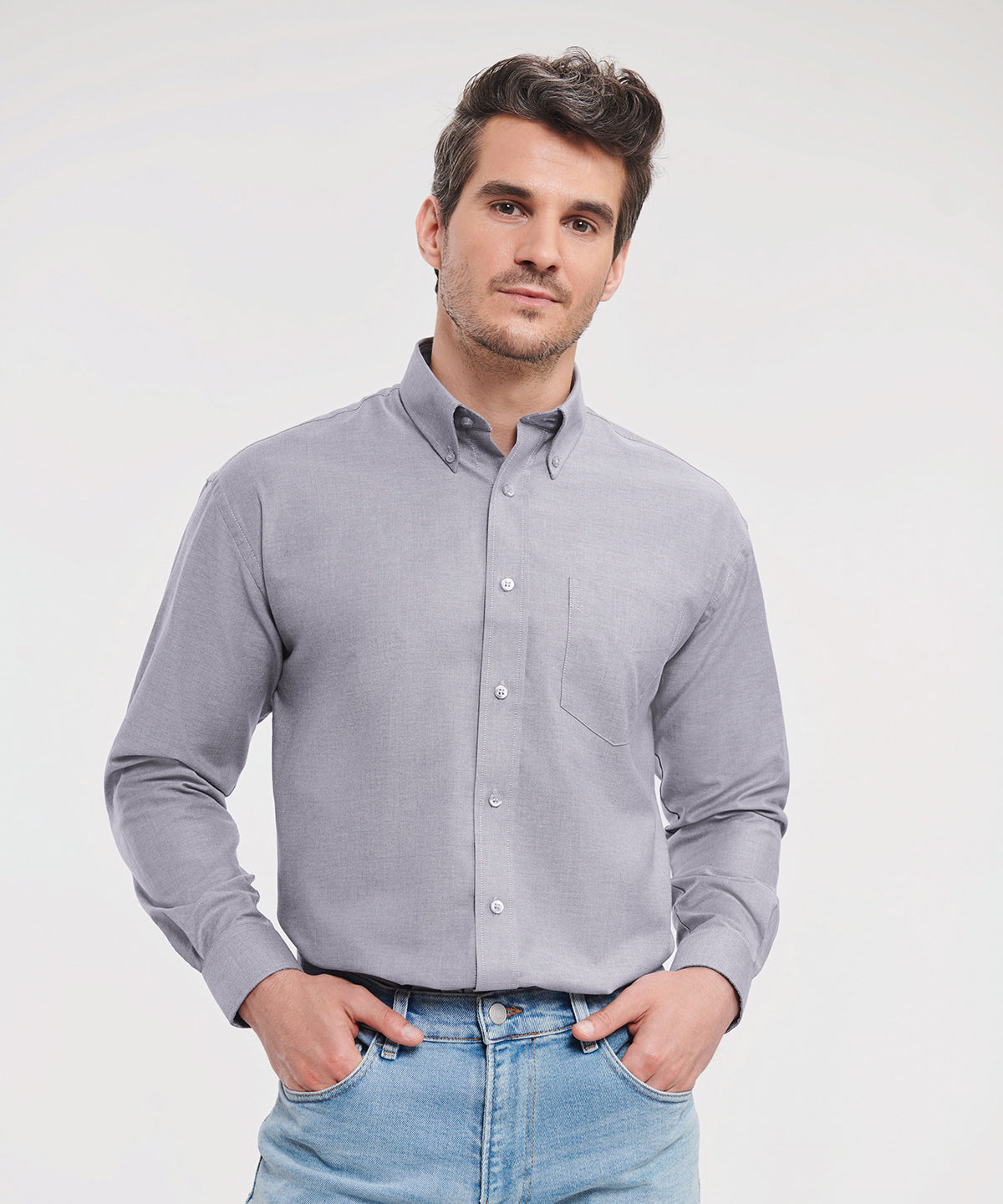 Long sleeve easycare Oxford shirt