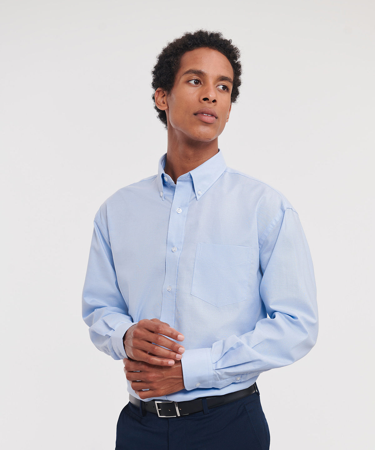 Long sleeve easycare Oxford shirt