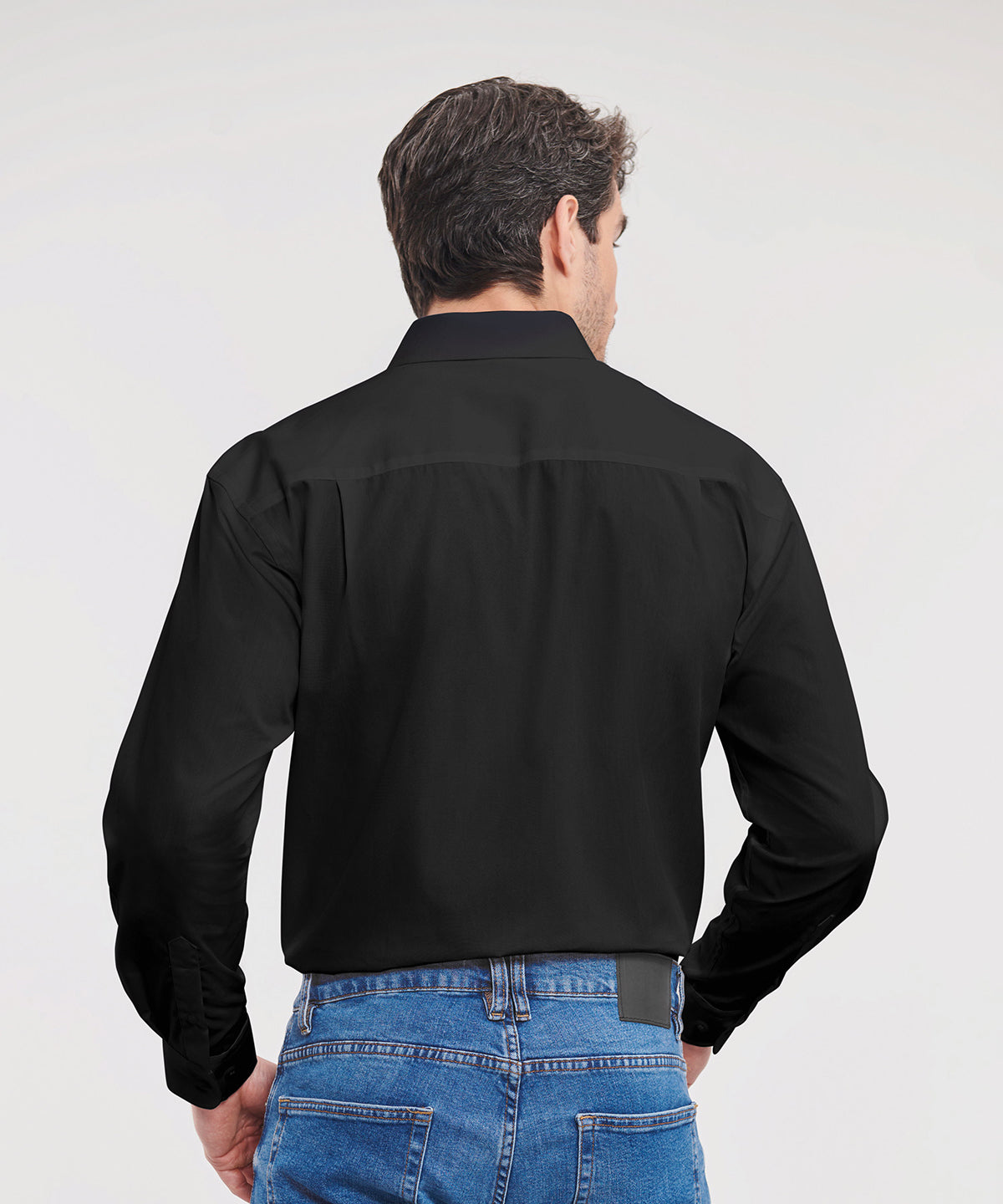 Long sleeve pure cotton easycare poplin shirt